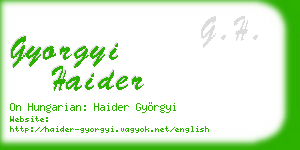 gyorgyi haider business card